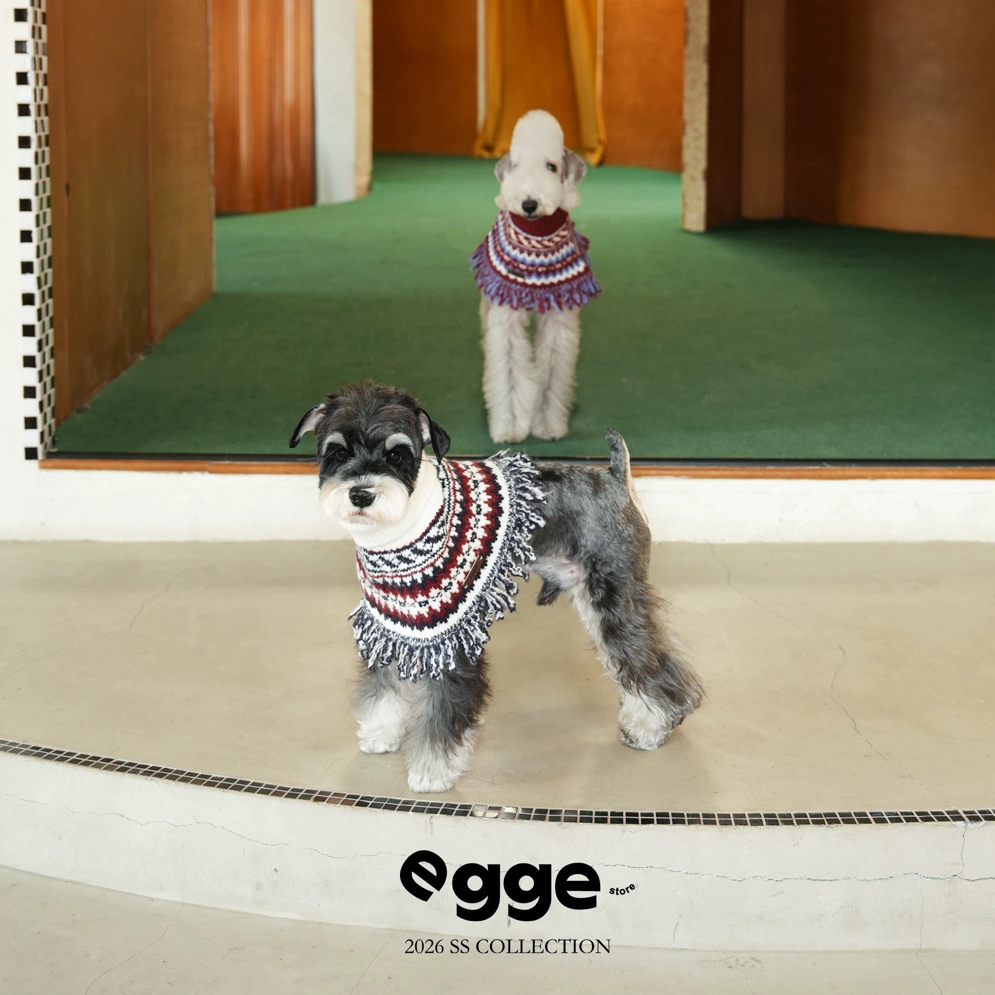 Nordic+Bohemian Style Knitted Bandana for All Breeds