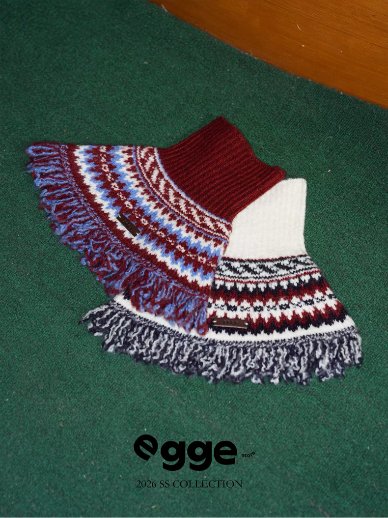 Nordic+Bohemian Style Knitted Bandana for All Breeds