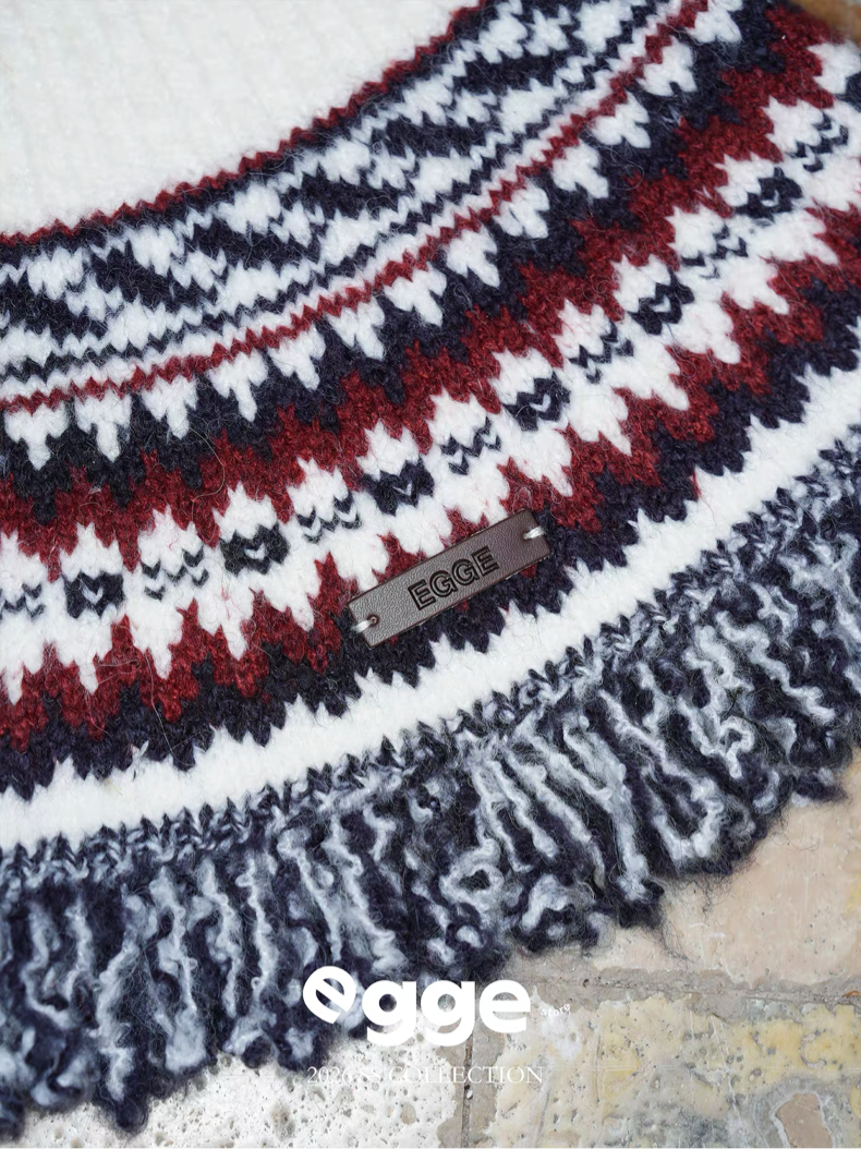 Nordic+Bohemian Style Knitted Bandana for All Breeds