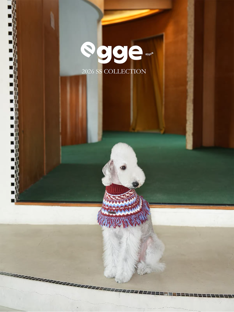 Nordic+Bohemian Style Knitted Bandana for All Breeds